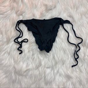 Black Vix Ripple Tie Side Bikini Bottom